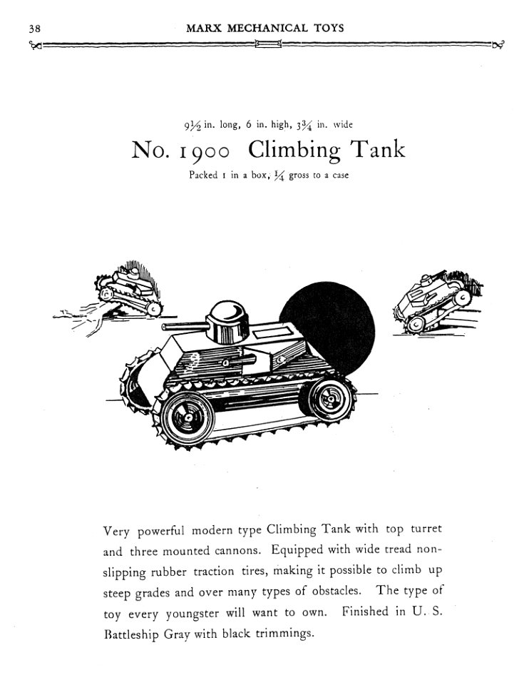 1930 Marx Mechanical Toys Catalog pg 38 s