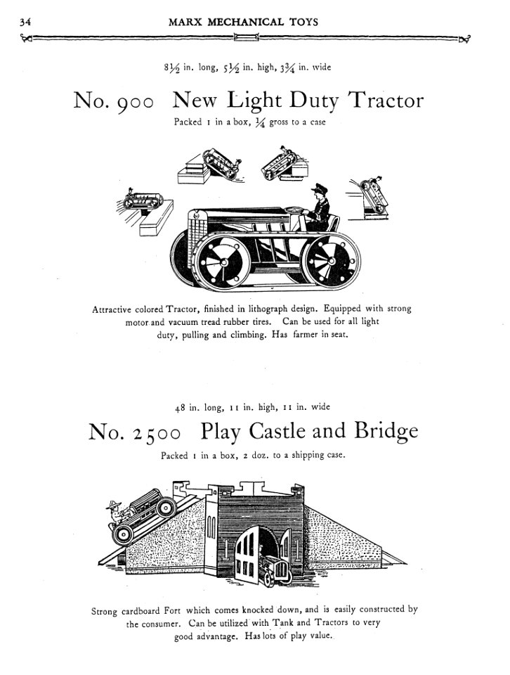 1930 Marx Mechanical Toys Catalog pg 34 s