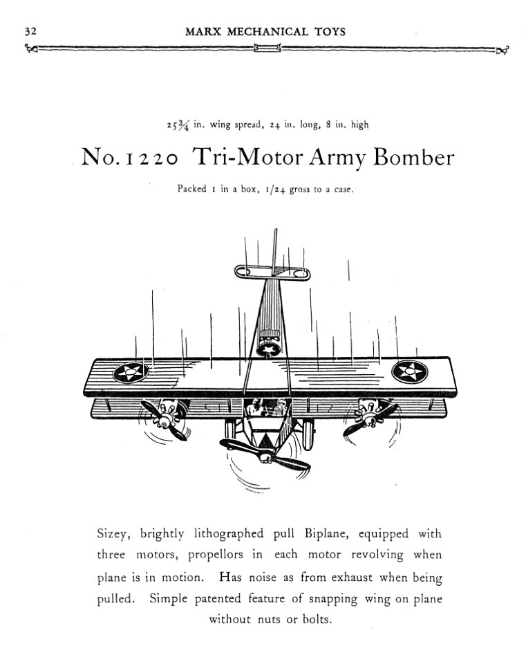 1930 Marx Mechanical Toys Catalog pg 32 s