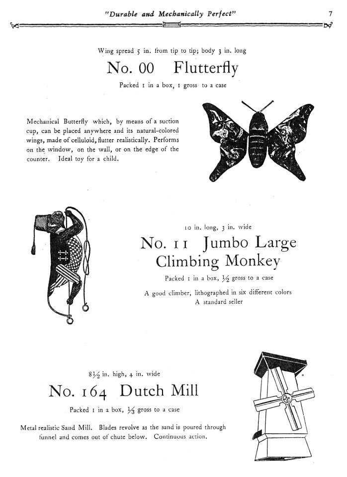 1930 Marx Mechanical Toys Catalog pg 7 s