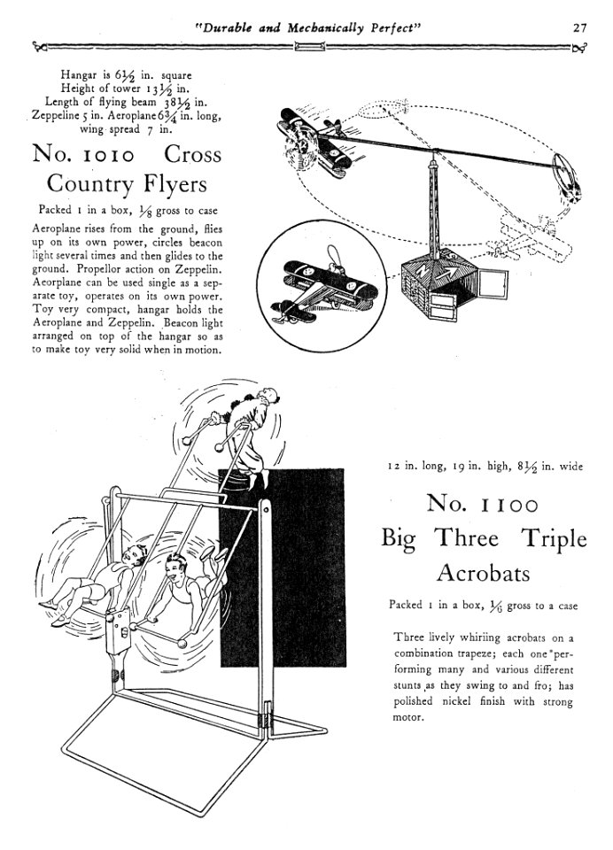 1930 Marx Mechanical Toys Catalog pg 27 s