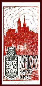 1934 camilo diaz balino cartel festas betanzos museo das marinas