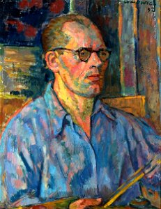 Wąsowicz Blue self-portrait