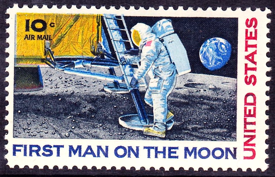 1969 moonlanding commemorative stamp 10c