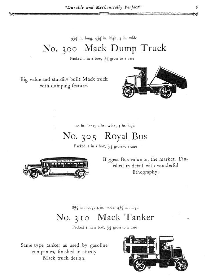 1930 Marx Mechanical Toys Catalog pg 9 s