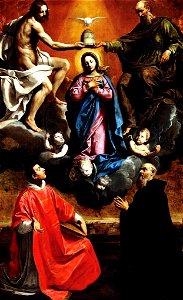 Simone Cantarini - The Coronation of the Virgin with Saints