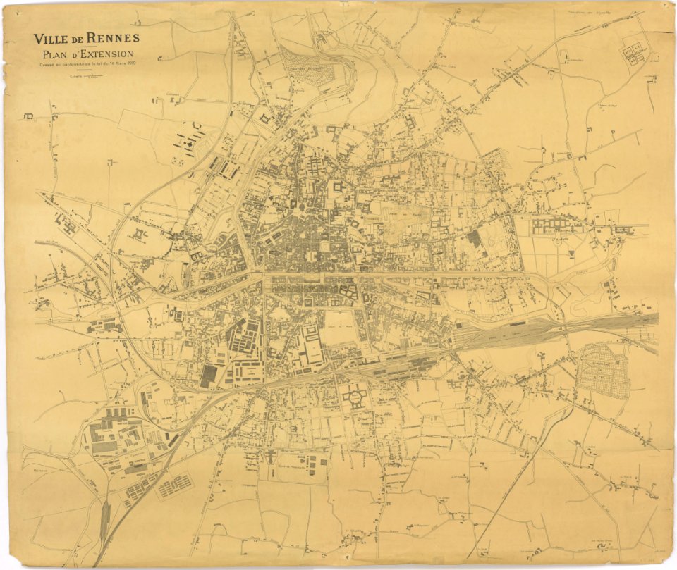 1Fi109 plan d'extension de Rennes 1919