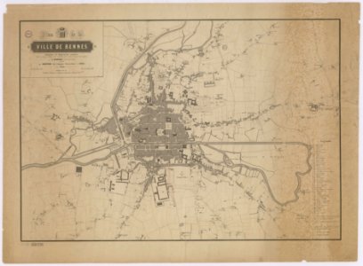 1fi73 Plan de la ville de Rennes