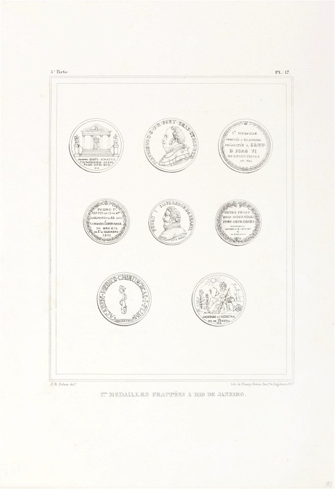 1ères. medailles frappées a Rio de Janeiro (3), da Coleção Brasiliana Iconográfica