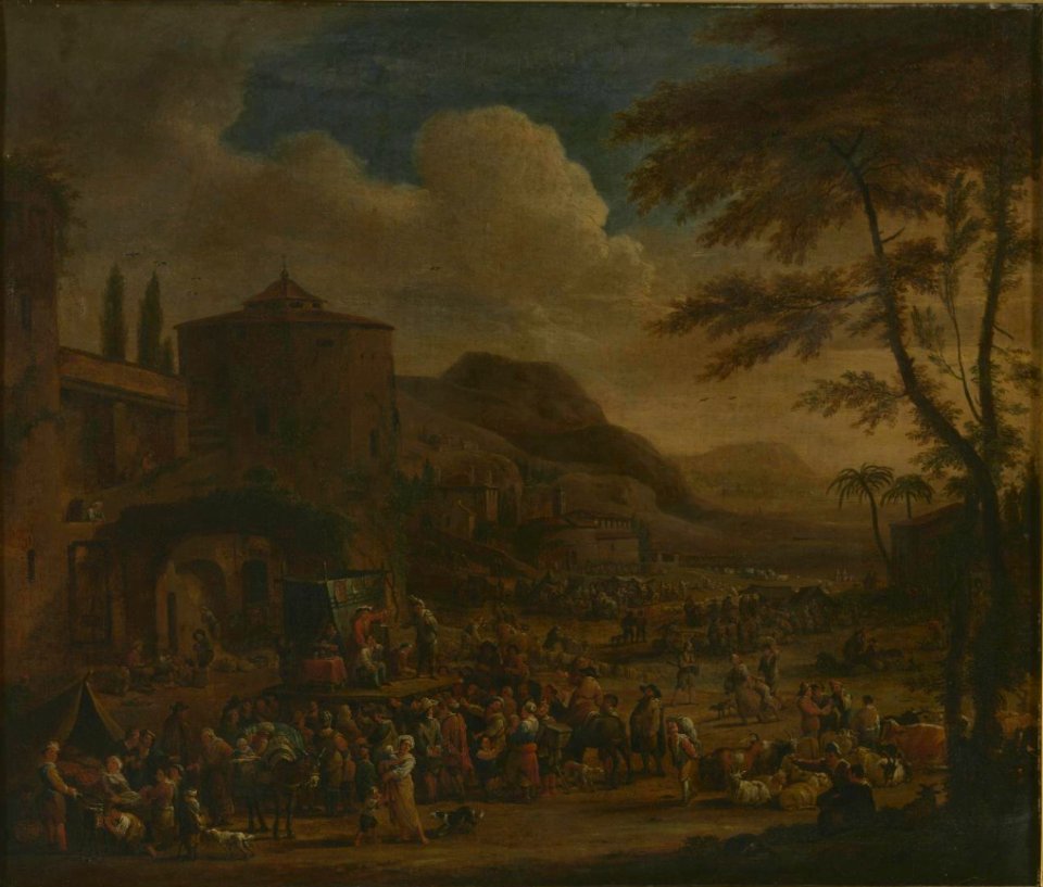 Pieter Bout and Adriaen Frans Boudewyns - Market in Italy