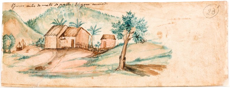 1º pouzo antes do mato do palho 8 legoas emeia (atribuído), da Coleção Brasiliana Iconográfica
