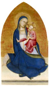 2 Lorenzo Monaco, THE MADONNA OF HUMILITY ca. 1400, Private collection. Free illustration for personal and commercial use.