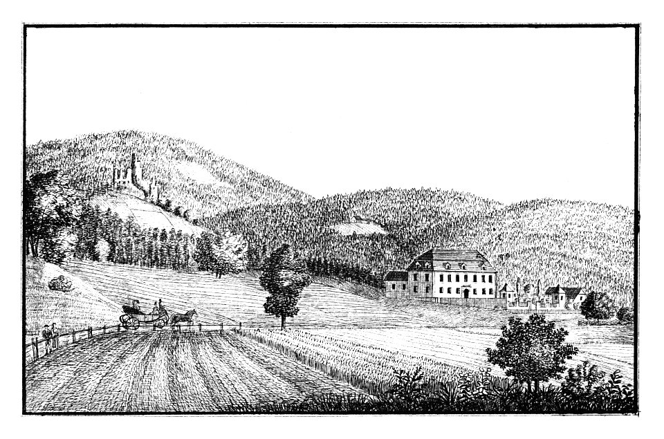 201 Schloss Neuhaus, Novigrad, Doberna - J.F.Kaiser Lithografirte Ansichten der Steiermark 1830