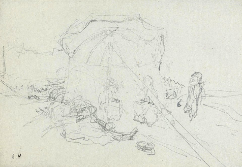 2011 CSK 01242 0035 edouard vuillard le parasol sur la plage en normandie and la route)