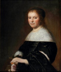 2012 AMS 03012 0085 000(johannes cornelisz verspronck portrait of a lady half-length in a blac). Free illustration for personal and commercial use.