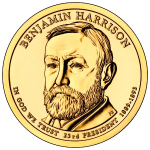 2012 Pres $1 Harrison unc. Free illustration for personal and commercial use.