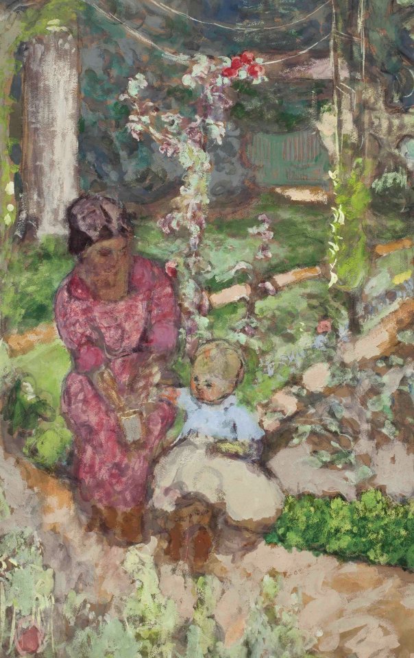 2015 NYR 03737 1036 edouard vuillard madeleine descorps et son fils bernard au jardin)