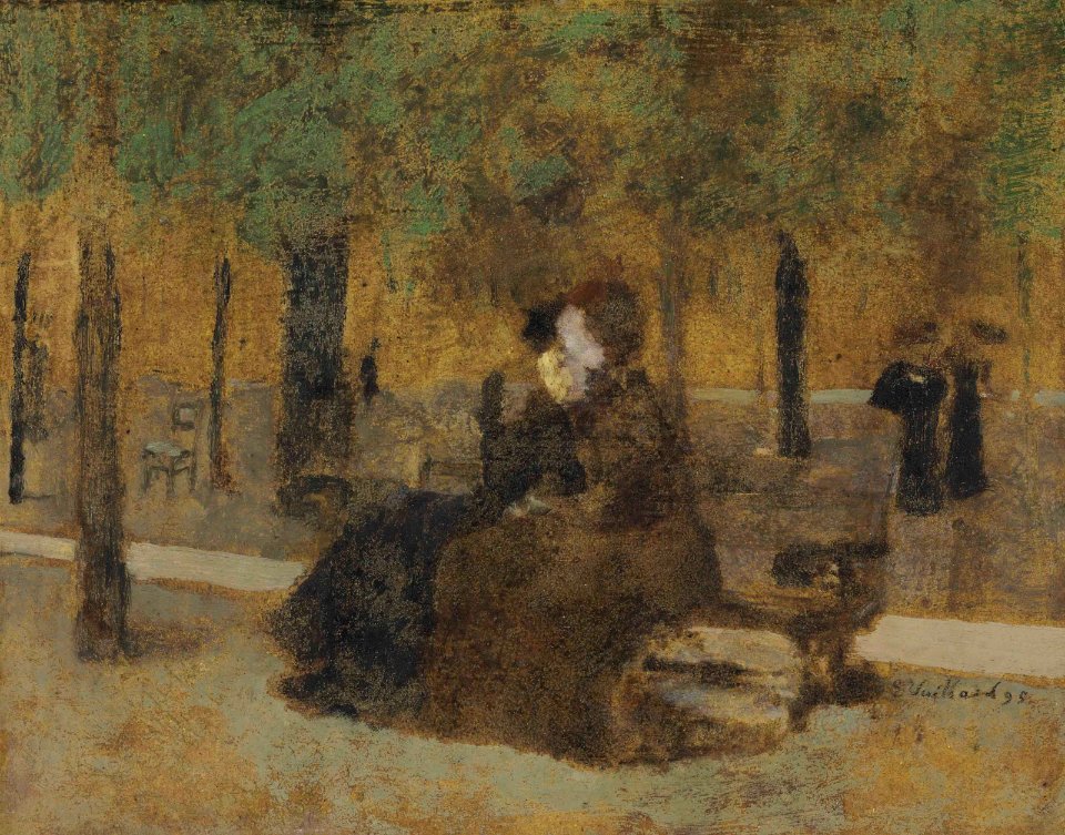 2016 NYR 12071 1378 edouard vuillard les amies ou deux femmes sur un banc le soir dans un)