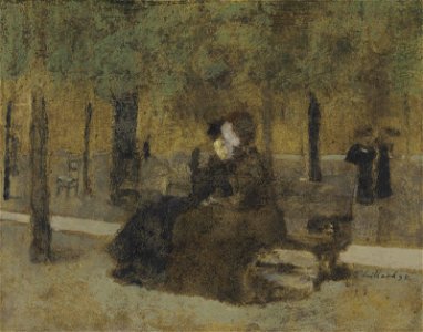 2016 NYR 12071 1378 edouard vuillard les amies ou deux femmes sur un banc le soir dans un)