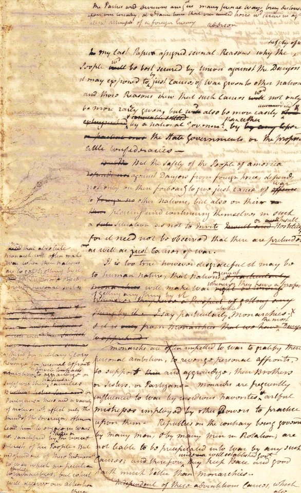 2015 NYR 12435 0242 000(federalist papers -- jay john autograph draft manuscript of federalist)