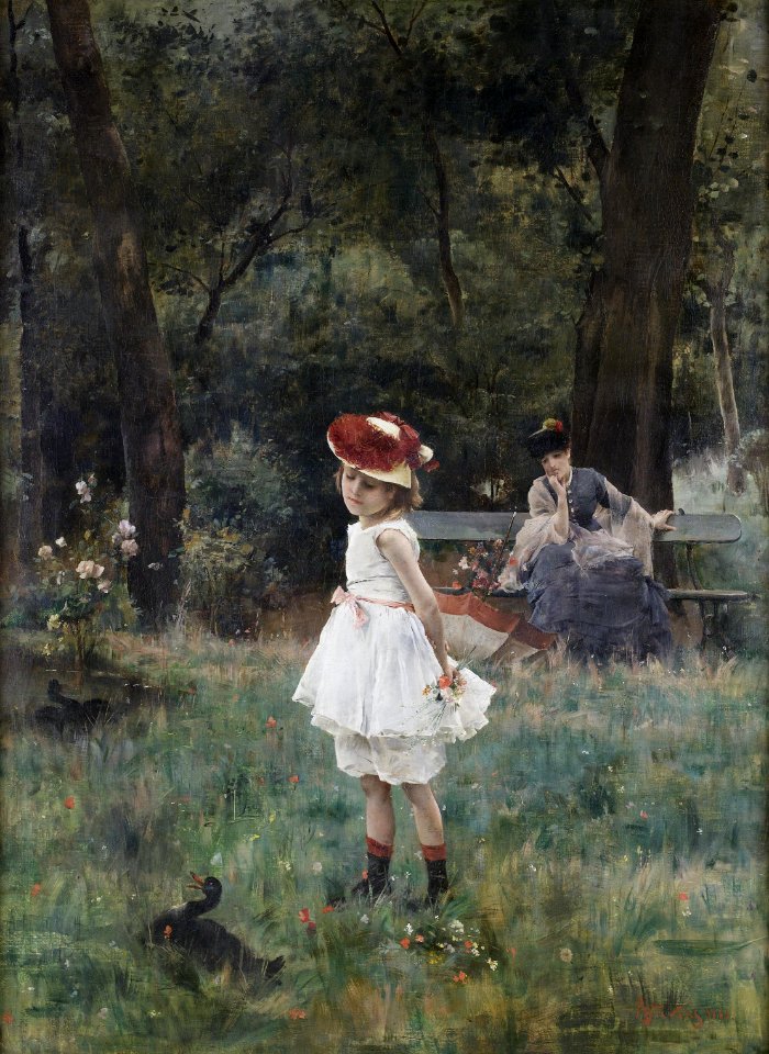 2017-02 Alfred Stevens - La Fillette aux canards