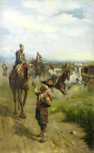 2017-02 Alberto Pasini - Landscape with Arab horsemen