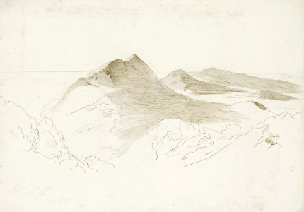 2017-02 Edward Lear - Mountainous coastline, Corfu