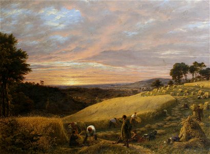 2017-02 James Thomas Linnell - Harvesting at sunset