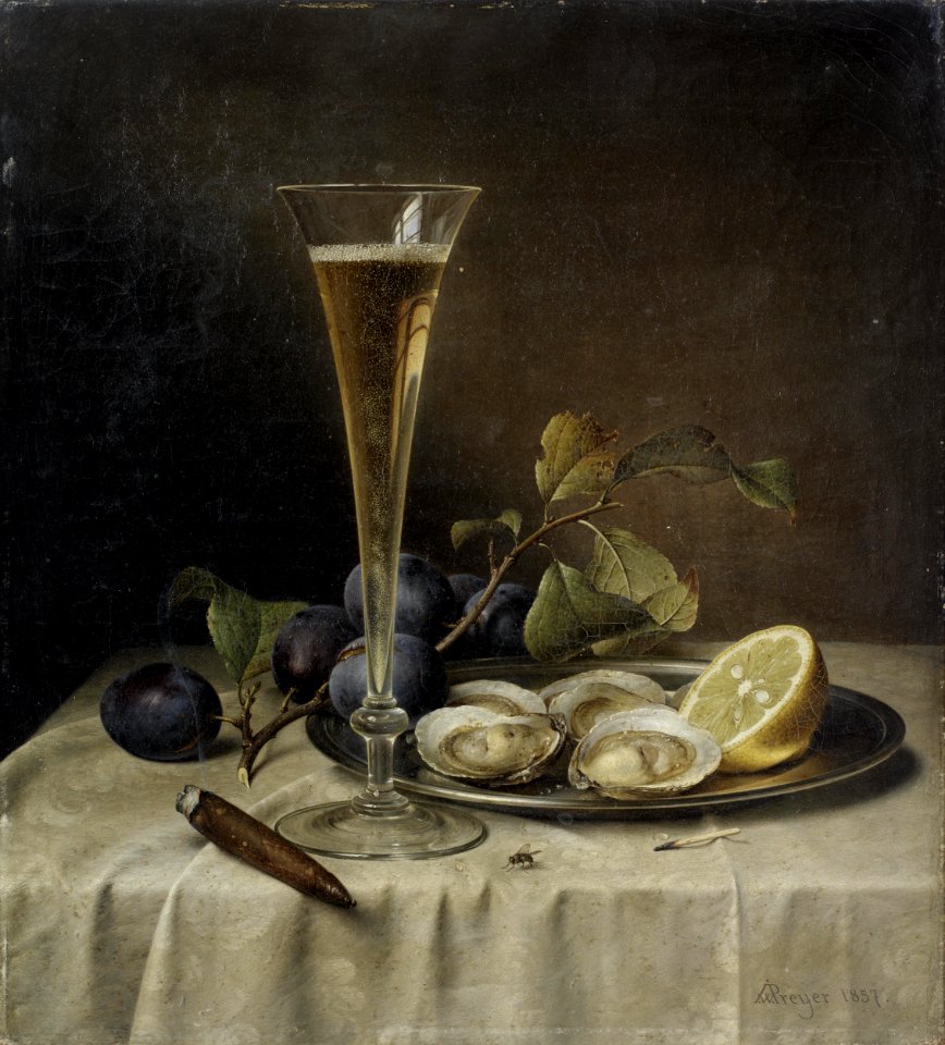 2017-02 Johann Wilhelm Preyer - Still life with champagne and oysters