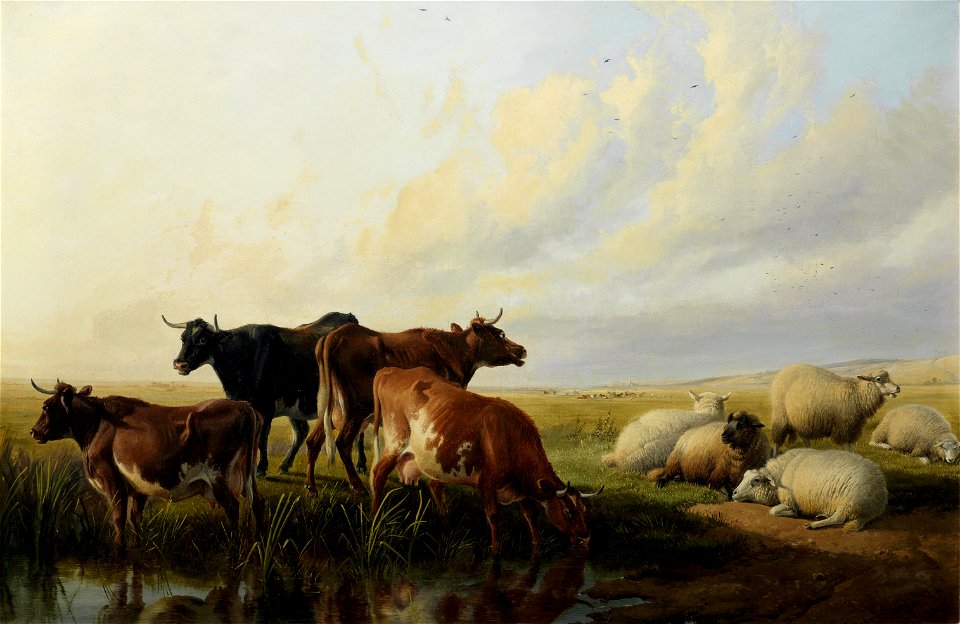 2017-02 Thomas Sidney Cooper - Cattle and sheep resting