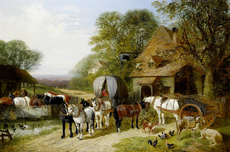 2017-02 John Frederick Herring - Halt outside the Bull's Head