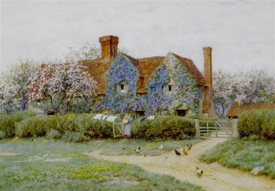 2017-02 Helen Allingham - Buckinghamshire house at Penstreet