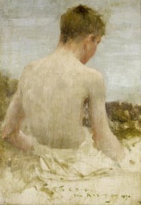 2017-02 Henry Scott Tuke - Back of a boy bather