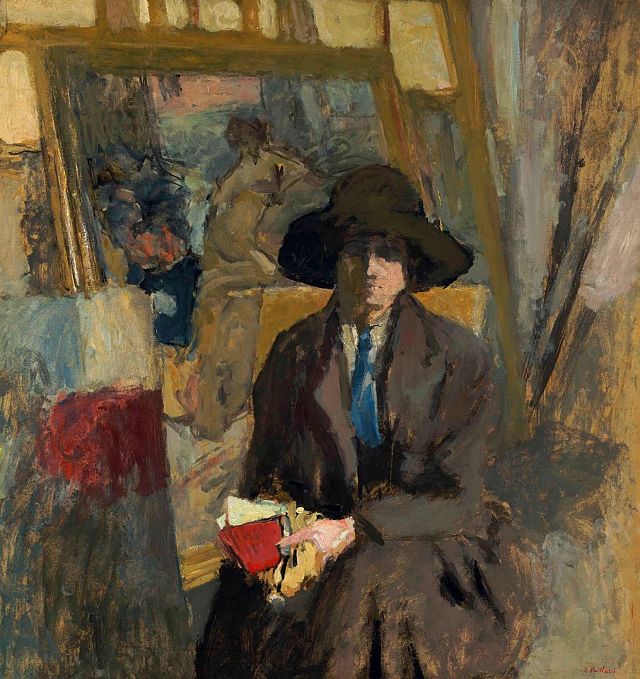 2018 NYR 15973 0416 edouard vuillard lili lamy en tailleur noir et cravate verte)