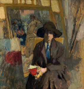 2018 NYR 15973 0416 edouard vuillard lili lamy en tailleur noir et cravate verte)