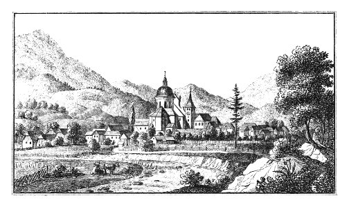 204 Oberburg - Gornji grad - J.F.Kaiser Lithografirte Ansichten der Steiermark 1830