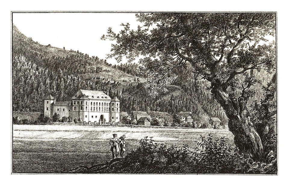 206 Schloss Krottendorf,, Kapfenberg- lith. von Joseph Kuwasseg - J.F.Kaiser Lithografirte Ansichten der Steiermark 1830