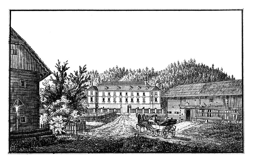 207 Schloss Krottendorf, Kapfenberg - J.F.Kaiser Lithografirte Ansichten der Steiermark 1830