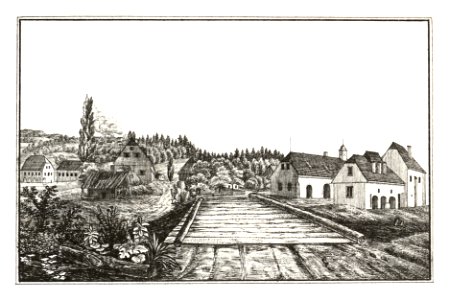 205 Oberdorf, Glashütte, Bärnbach - aufg. von Alex Kaiser - J.F.Kaiser Lithografirte Ansichten der Steiermark 1830