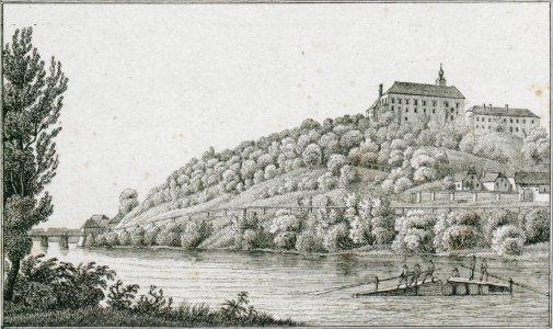 208 Schloss Oberradkersburg,, Gornja radgona - lith. von Wonsidler - J.F.Kaiser Lithografirte Ansichten der Steiermark 1830 (2)