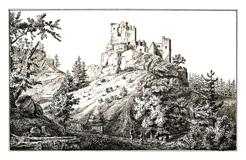 213 Ruine Peggau - J.F.Kaiser Lithografirte Ansichten der Steiermark 1830