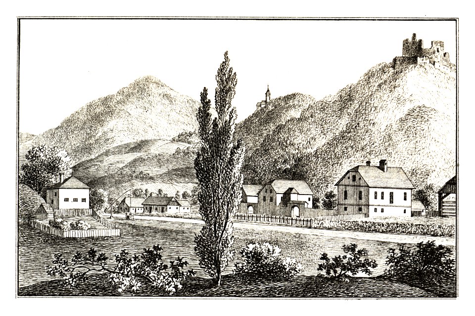 223 Schloß Plankenstein, Zbelovo - J.F.Kaiser Lithografirte Ansichten der Steiermark 1830