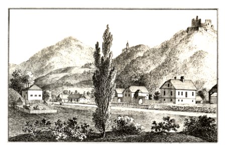 223 Schloß Plankenstein, Zbelovo - J.F.Kaiser Lithografirte Ansichten der Steiermark 1830