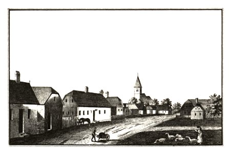 228 Polstrau - Markt Polsterau im Marburger Kreise - J.F.Kaiser Lithografirte Ansichten der Steiermark 1830