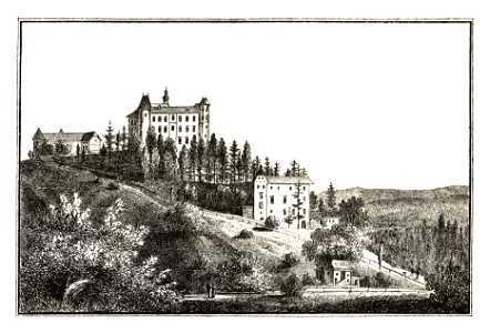 224 Schloß Plankenwarth, St. Oswald - J.F.Kaiser Lithografirte Ansichten der Steiermark 1830