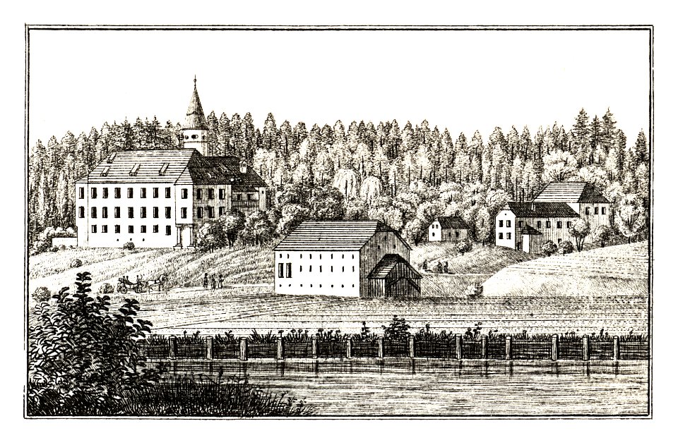 225 Schloß Pöls, Zwaring-Pöls - J.F.Kaiser Lithografirte Ansichten der Steiermark 1830