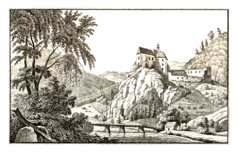 235 Schloss Rabenstein - Rothleiten - lith. Folwarczni - J.F.Kaiser Lithografirte Ansichten der Steiermark 1830