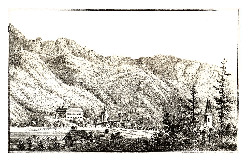 215 Schloss Pernegg - J.F.Kaiser Lithografirte Ansichten der Steiermark 1830