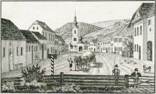 230 Praßberg, Mozirja im Cillier Kreis - J.F.Kaiser Lithografirte Ansichten der Steiermark 1830 (2)