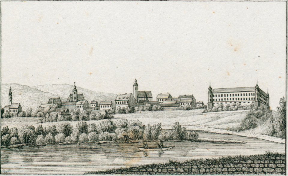 239 Rann - Brefcice - J.F.Kaiser Lithografirte Ansichten der Steiermark 1830 (2)
